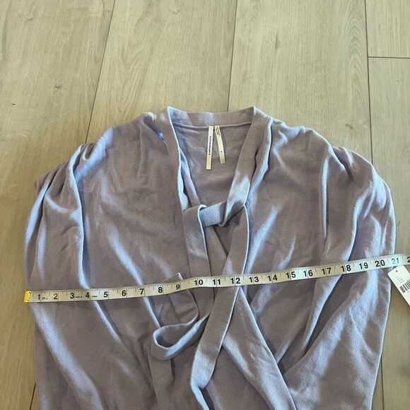 Anthropologie Rambuteau Surplice Lavender Purple Wrap Sweater Top Size Small - Picture 3 of 8